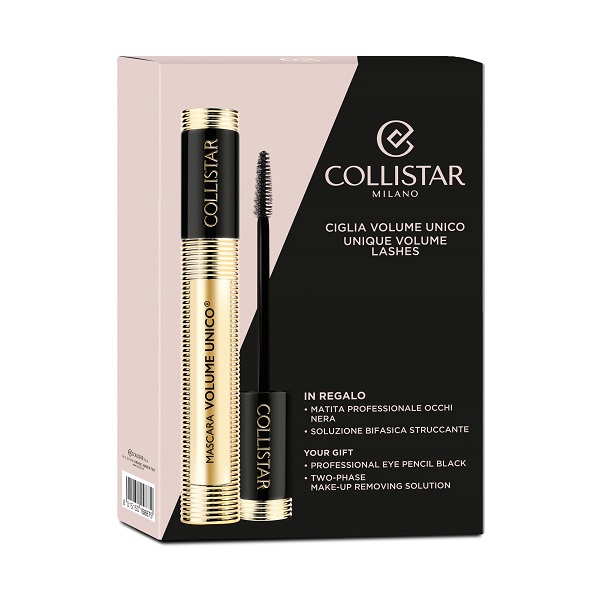 Set Mascara Volume Unico + Creion de ochi + demachiant bi-fazic 35 ml, Collistar