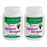 Pachet Extract din samburi de struguri 720 mg, 30 + 30 capsule, Bio Synergie 