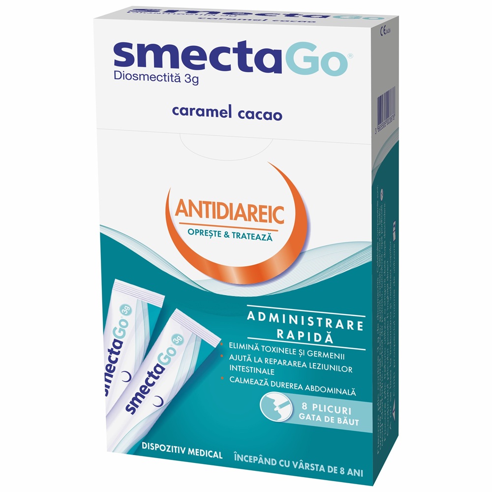 Smecta Go, 8 plicuri, Mayoly Spindler Lab