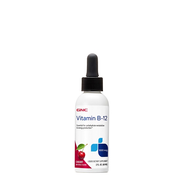 Vitamina B-12 1000 mcg cu aroma de cirese, 60 ml, GNC