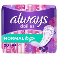 Absorbante Dailies Singles To Go Normal, 20 bucati, Always