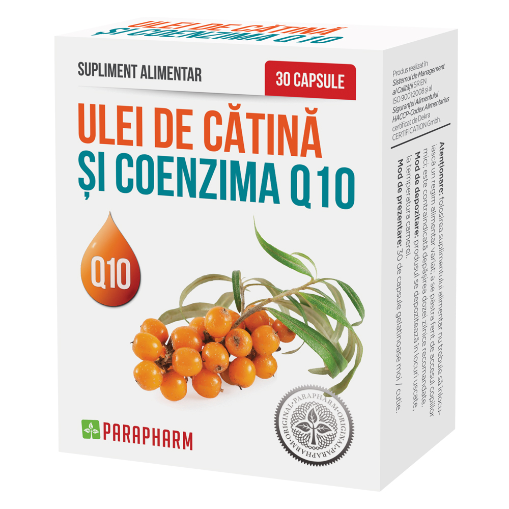 Ulei de Catina si Coenzima Q10, 30 capsule, Parapharm