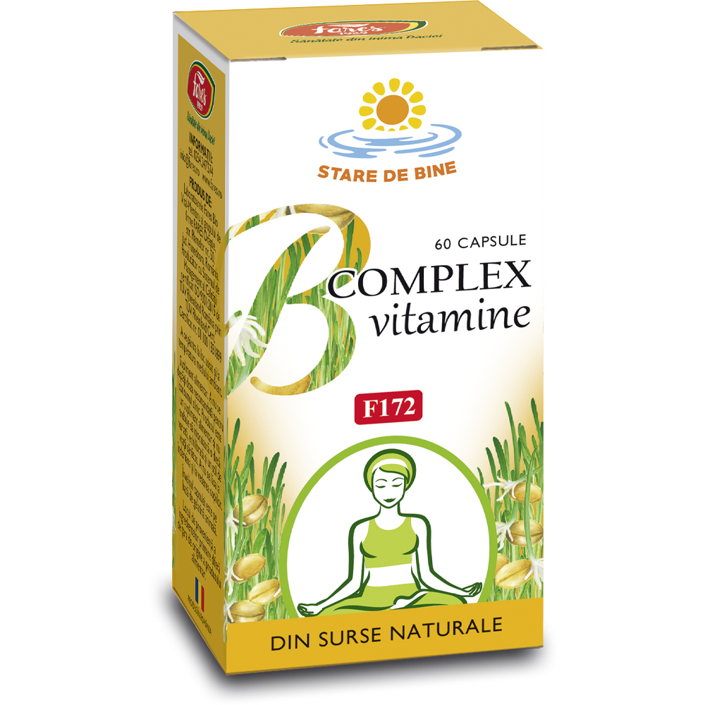 Vitamine naturale B Complex, F172, 60 capsule, Fares