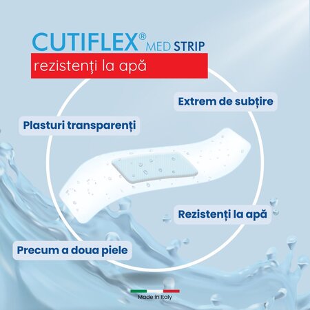 Plasturi impermeabili Cutiflex Strip Master-Aid, 20 bucati, Pietrasanta Pharma 667968