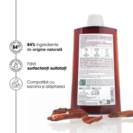 Sampon cu chinina si floare de colt BIO, 400 ml, Klorane 671992