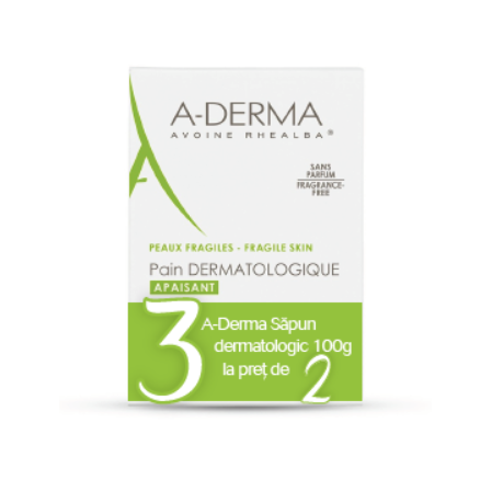 Sapun dermatologic, 3x100g, A-Derma