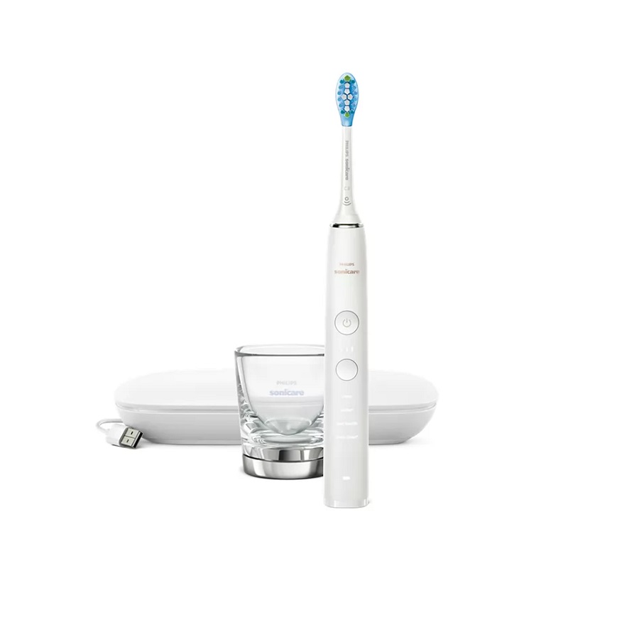 Periuta de dinti sonica reincarcabila Diamond Clean Alb 9000, HX9911/27, Philips 