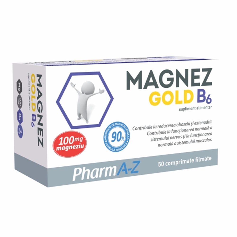 Magnez Gold B6, 50 comprimate, PharmA-Z