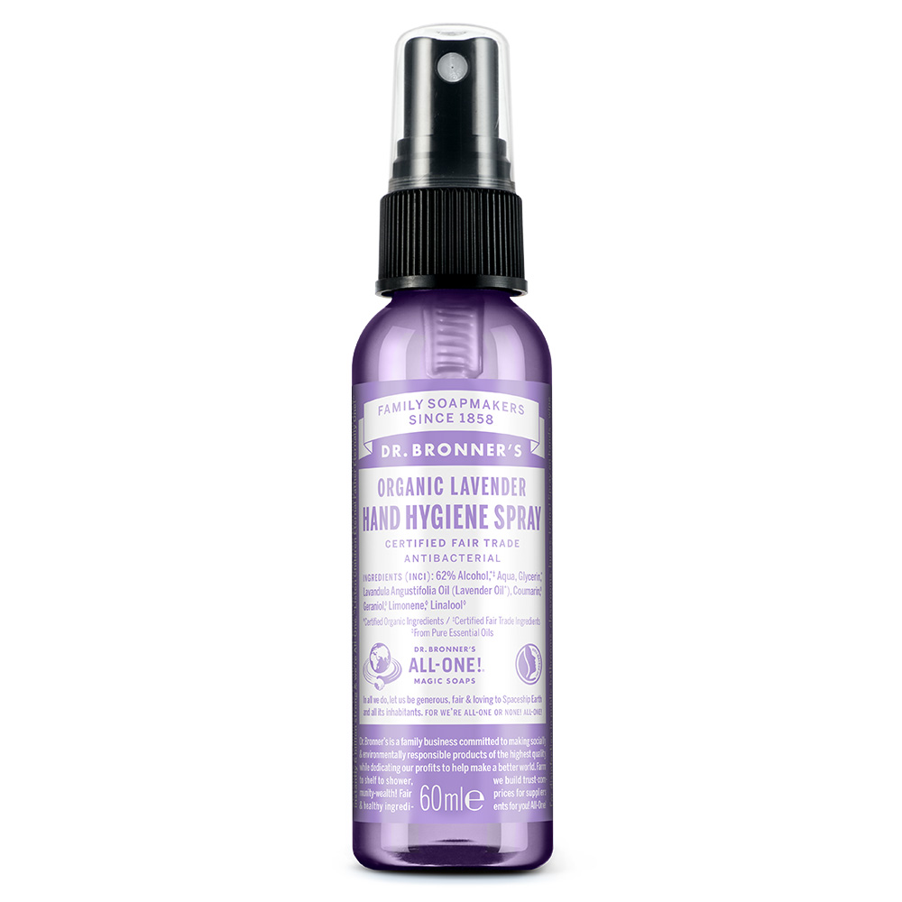 Spray de maini igienizant cu lavanda, 60 ml, Dr. Bronner's