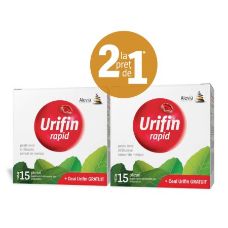  Pachet Urifin Rapid + Ceai Urifin (1 + 1 ), 15+20 plicuri, Alevia