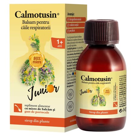 Calmotusin cu gust de portocala Junior, 100 ml, Dacia Plant