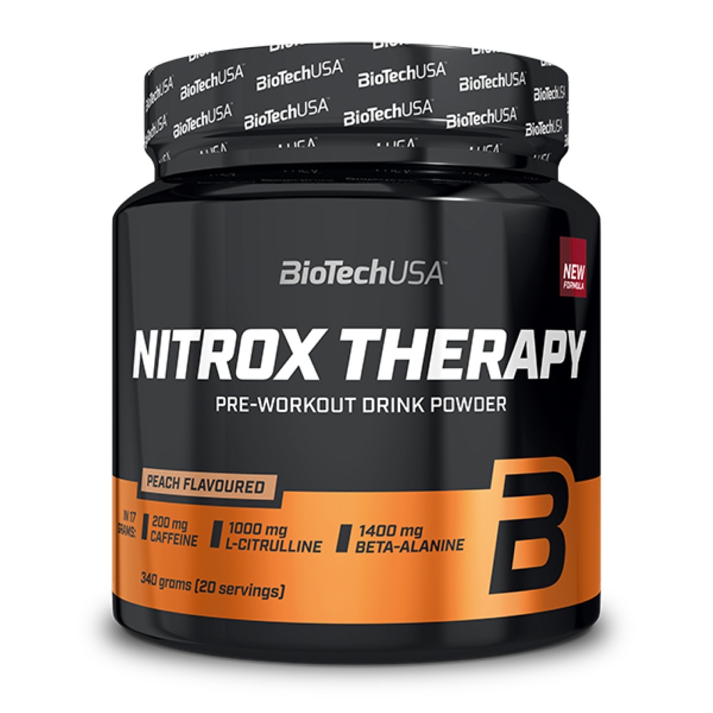 Preworkout Nitrox Therapy Peach, 340 g, Biotech USA