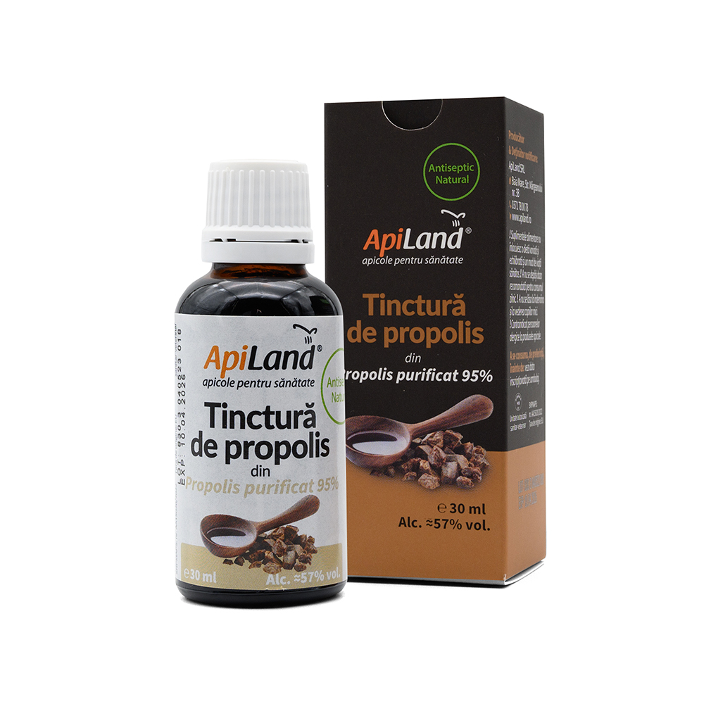 Tinctura de propolis purificat 95%, 30 ml, Apiland