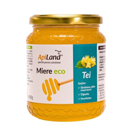 Miere eco de tei, 500 g, Apiland