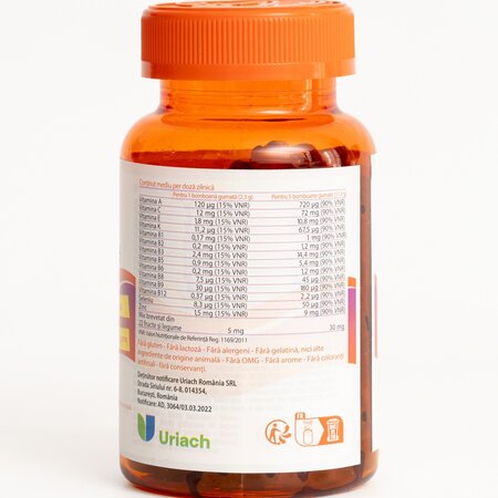 Ursuleti gumati cu vitamine si minerale, 60 ursuleti, Pediakid 721728