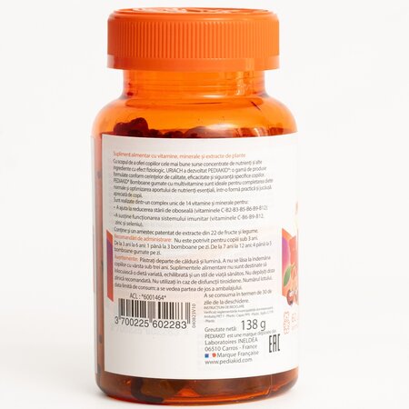 Ursuleti gumati cu vitamine si minerale, 60 ursuleti, Pediakid 721729