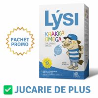 Pachet Ulei de peste Omega 3 pentru copii, 60 capsule masticabile + Jucarie, Lysi