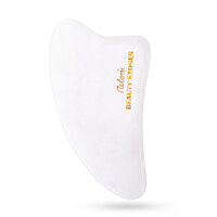 Piatra Gua Sha de masaj facial din quartz alb, Meloni Care