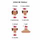 Piatra Gua Sha de masaj facial din quartz alb, Meloni Care 527697