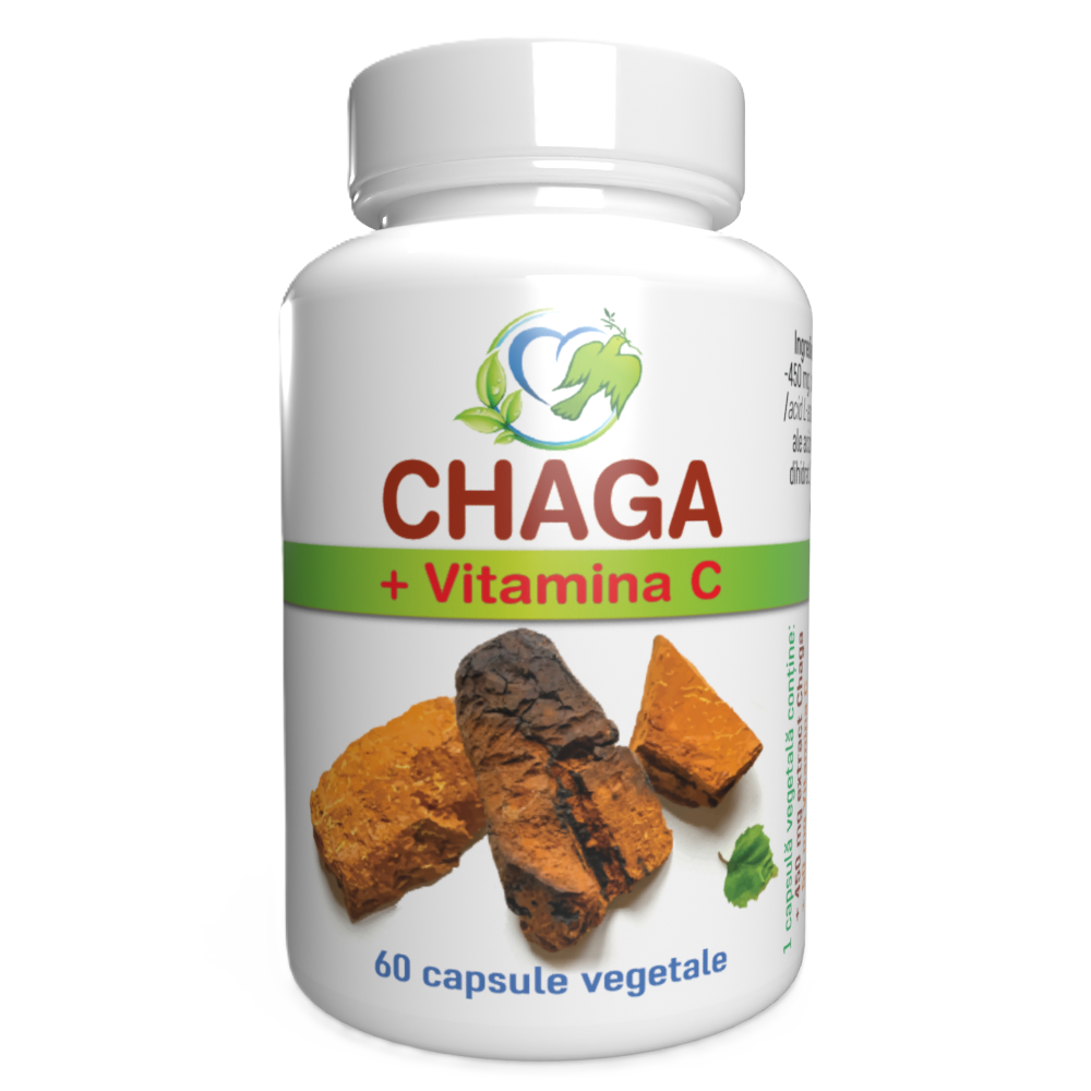 Chaga + Vitamina C, 60 capsule, Justin Pharma