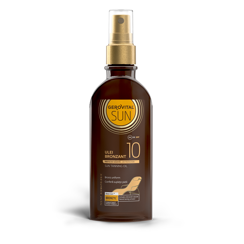 Ulei bronzant SPF 10 Sun, 150 ml, Gerovital