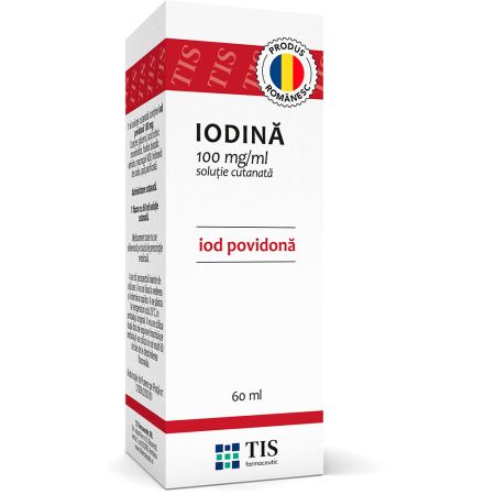 Iodina solutie cutanata, 10%, 60 ml, Tis Farmaceutic