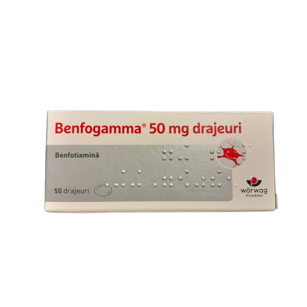 Benfogamma, 50 mg, 50 drajeuri, Worwag Pharma