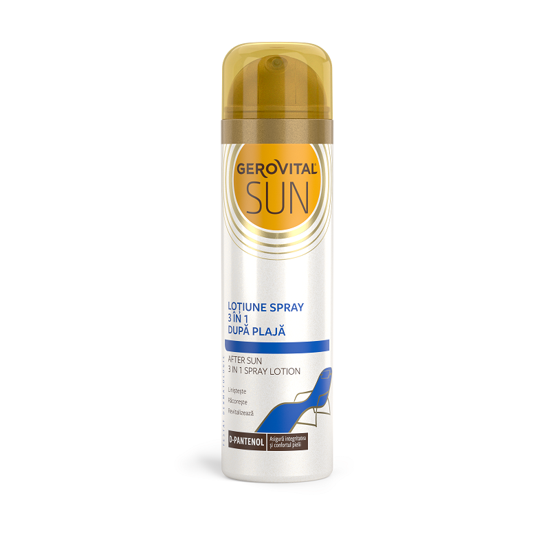 Lotiune spray 3 in 1 dupa plaja Sun, 150 ml, Gerovital