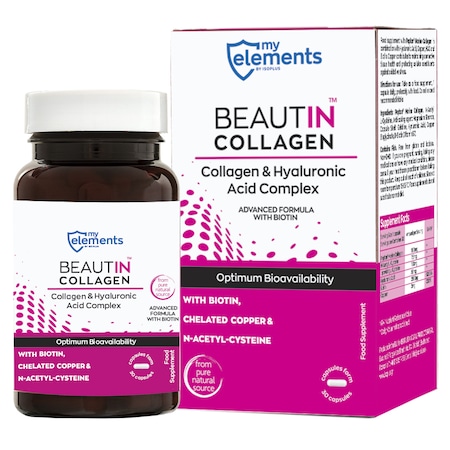 Complex Collagen & Acid Hialuronic cu Biotina Beautin Collagen My Elements, 30 capsule, ISO PLUS