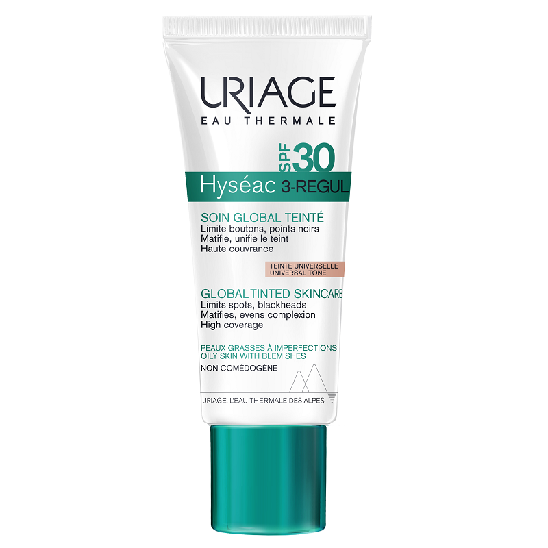 Crema colorata cu SPF 30 Hyseac 3-Regul, 40 ml, Uriage