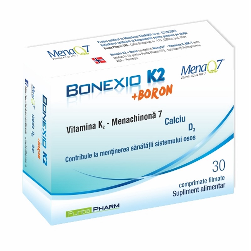 Bonexio K2 + Boron, 30 comprimate filmate, Health Advisors