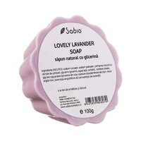 Sapun natural cu glicerina Lovely Lavender, 100 g, Sabio