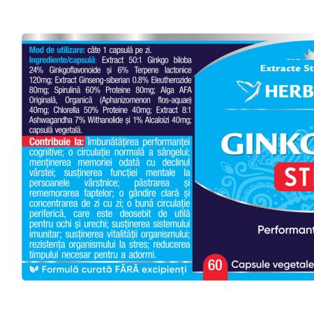 Ginkgo 120 Stem, 30 capsule, Herbagetica 689320