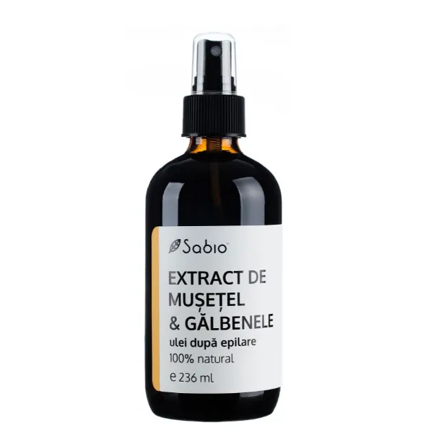 Ulei dupa epilare cu extract de musetel si galbenele, 236 ml, Sabio 