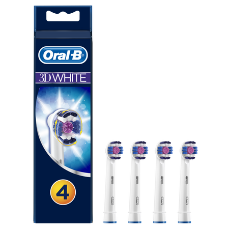 Rezerve periuta de dinti electrica 3D White, 4 bucati, Oral-B