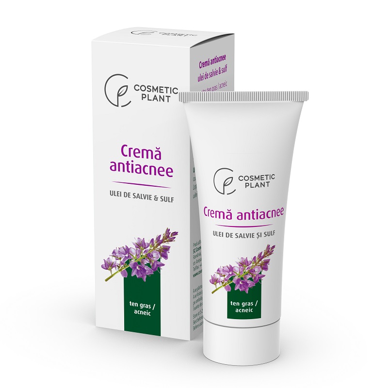 Crema antiacnee cu salvie si sulf, 100 ml, Cosmetic Plant