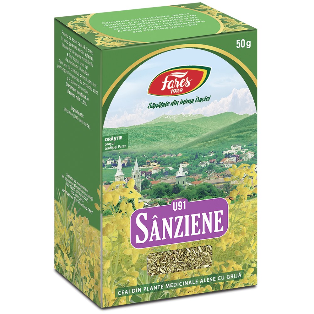 Ceai Sanziene iarba U 91, 50 g, Fares