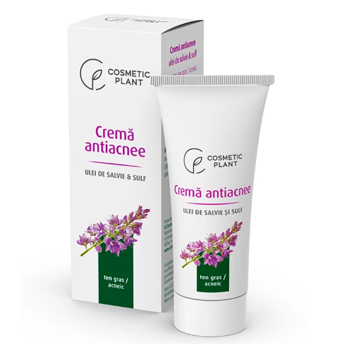 Cremă antiacnee cu ulei de salvie și sulf Essential, 30 ml, Cosmetic Plant