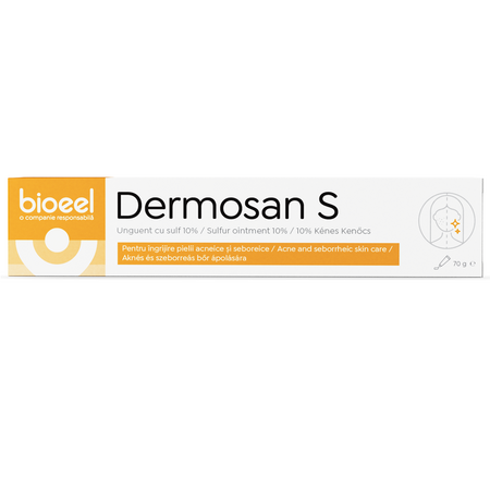 Unguent cu 10% sulf Dermosan S, 70 g, Bioeel 685347
