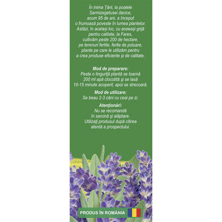 Ceai Lavanda flori N 151, 50 g, Fares 618062