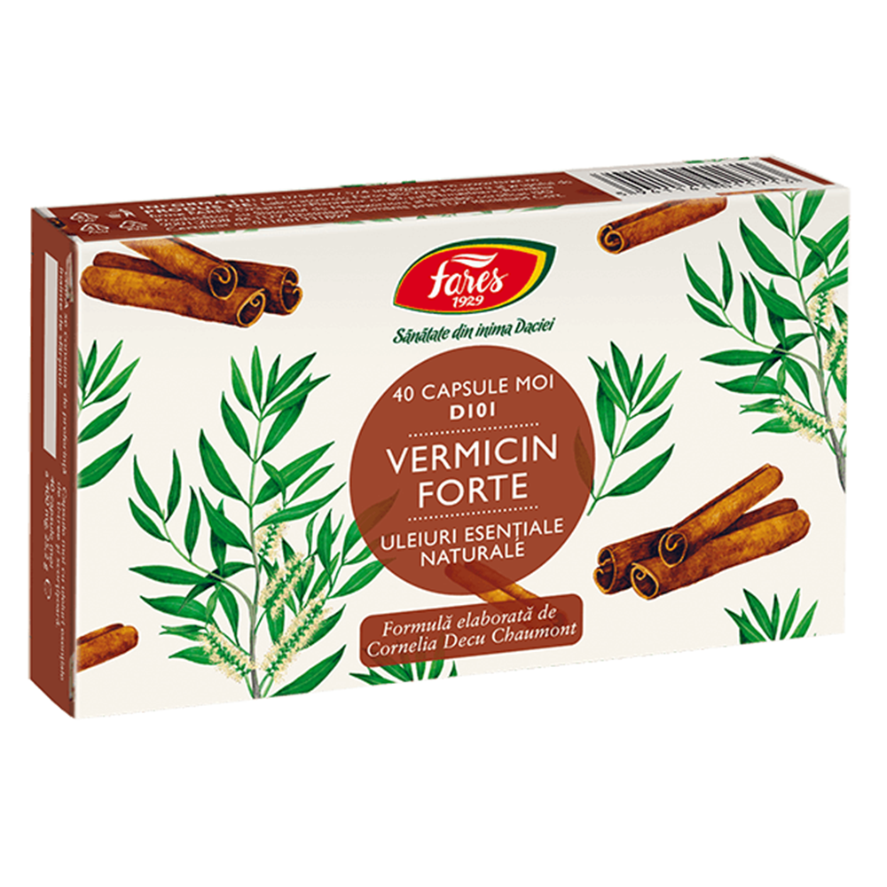Vermicin Forte, D101, 40 capsule, Fares