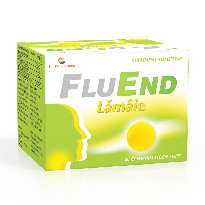 FluEnd lamaie, 20 comprimate, Sun Wave Pharma