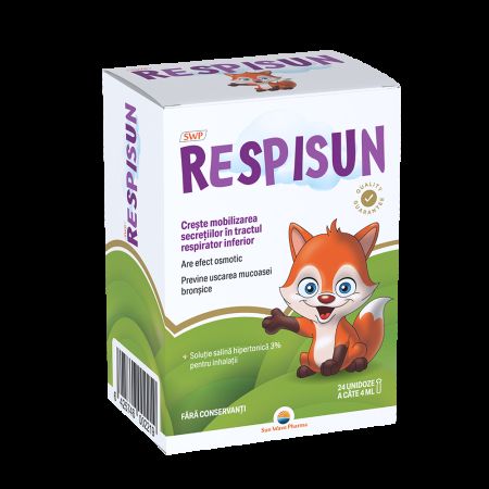 Respisun solutie salina hipertonica 3%, 24 doze, Sun Wave Pharma