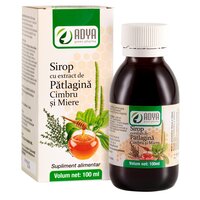 Sirop cu extract de patlagina, cimbru si miere, 100 ml, Adya Green Pharma