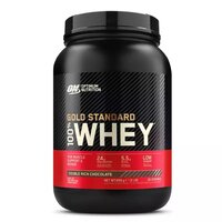Pudra proteica cu aroma de ciocolata 100% Whey Gold Standard Double, 899 g, Optimum Nutrition