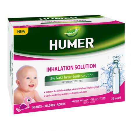 Solutie hipertonica inhalator, 30 monodoze, Humer