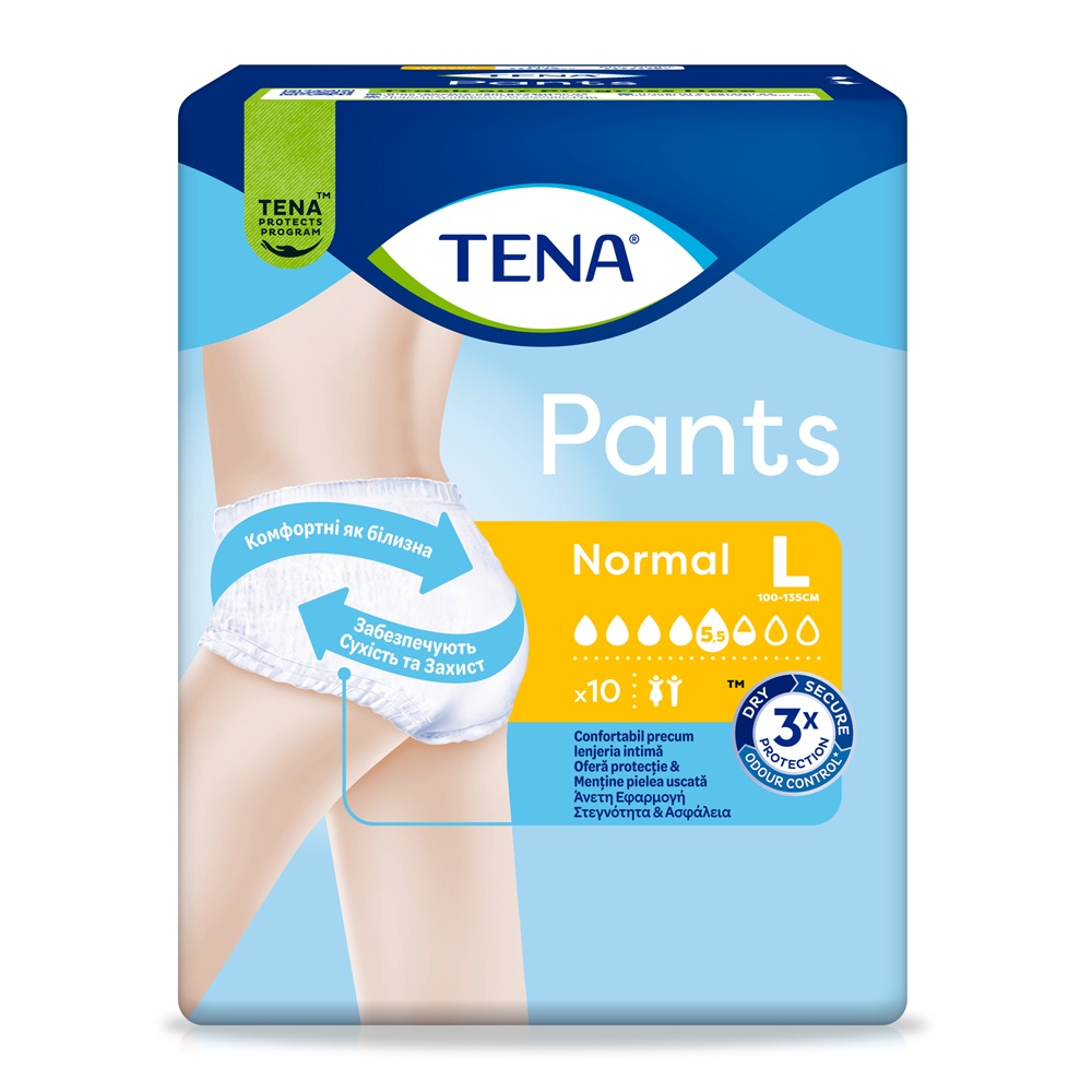 Scutece tip chilot Pants Normal, L, 10 bucati, Tena