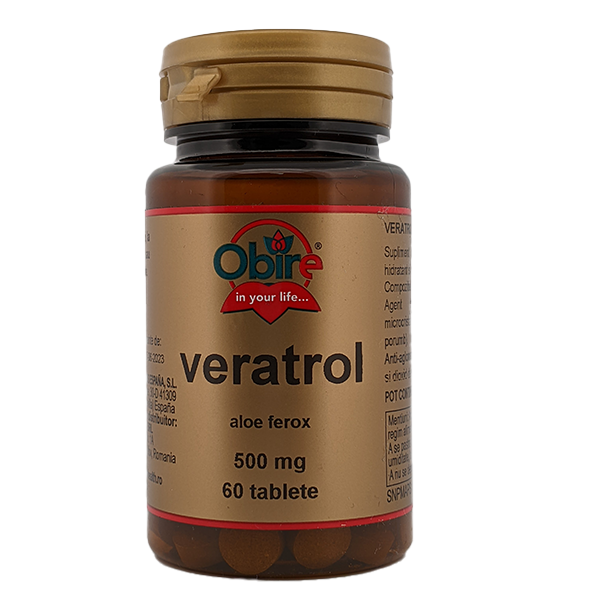 Veratrol aloe ferox 500mg, 60 tablete, Obire