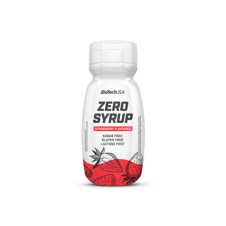 Zero syrup Strawberry fara gluten, 320 ml, BioTechUSA
