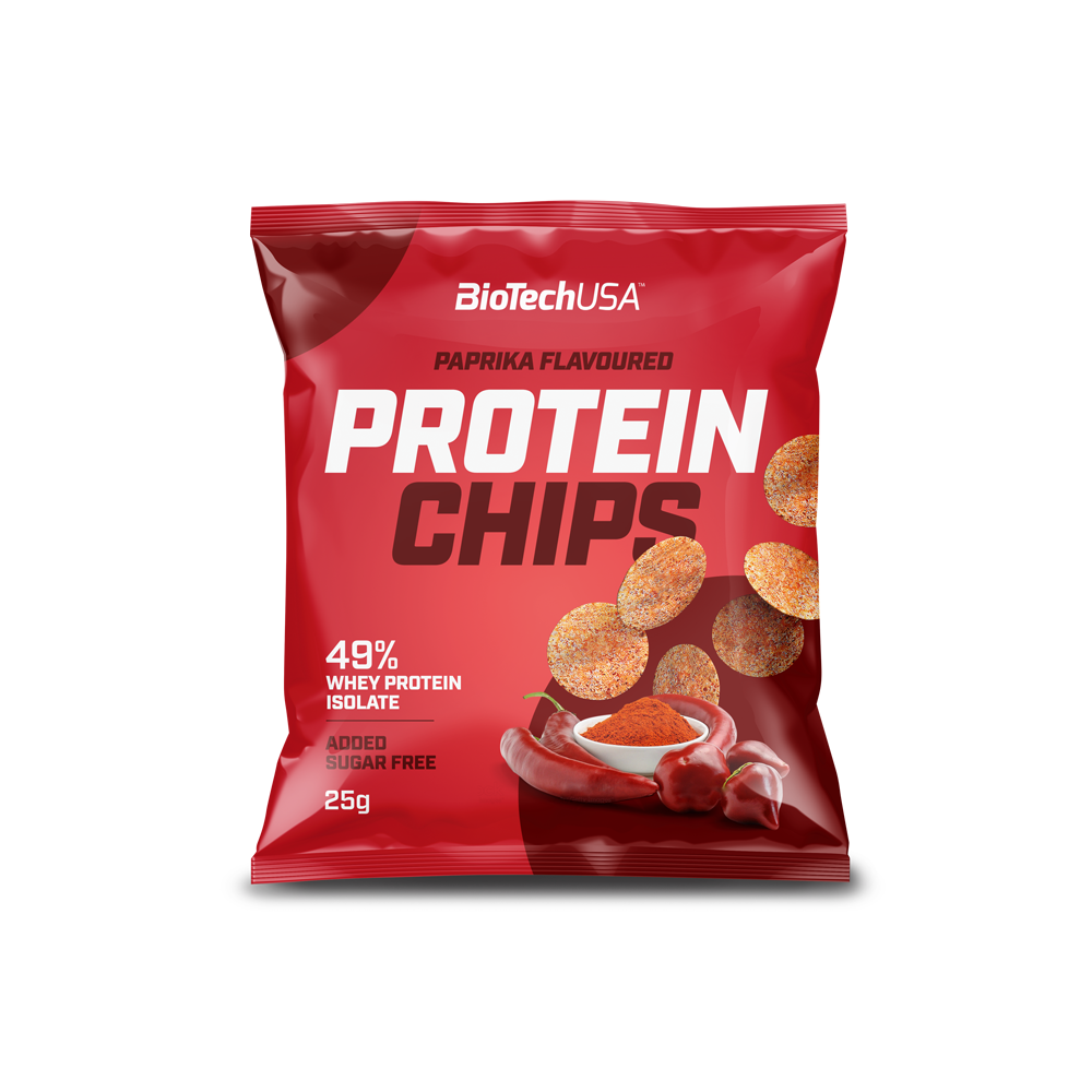 Protein chips cu aroma de paprika, 25 grame, BioTechUSA